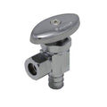 Angle Stop Valve - PROFLO - 1/2 PEX x 3/8 in. OD COMP Multi-Turn Angle Supply Stop Valve in Chrome (Low Lead)