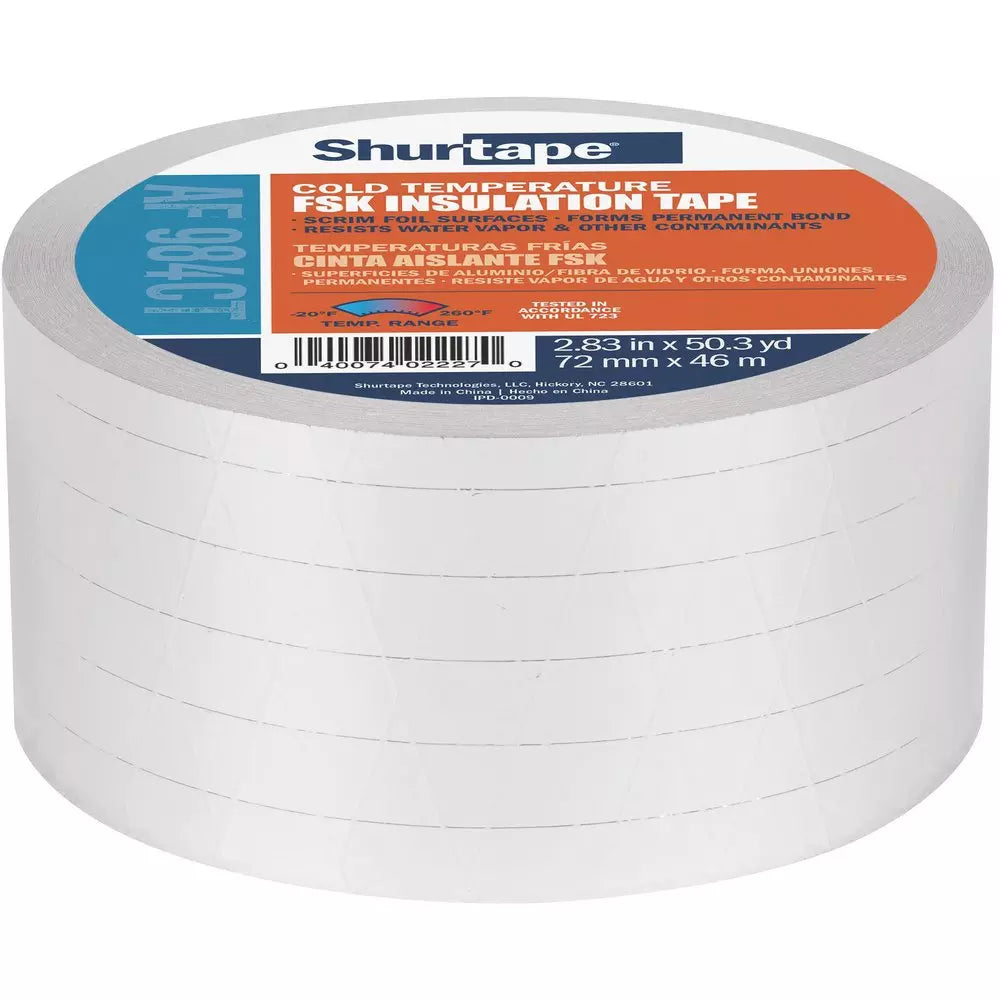 Shurtape AF 984 3 in. x 50 yd. Silver Cold Temperature Aluminum Foil Tape