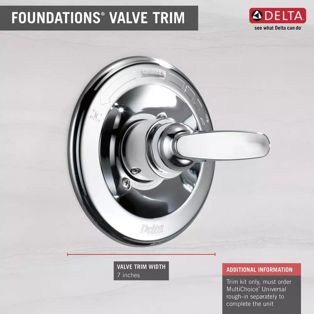 Tub Spout - DELTA FAUCET CO - Single Handle Pressure Balancing Valve Trim in Chrome