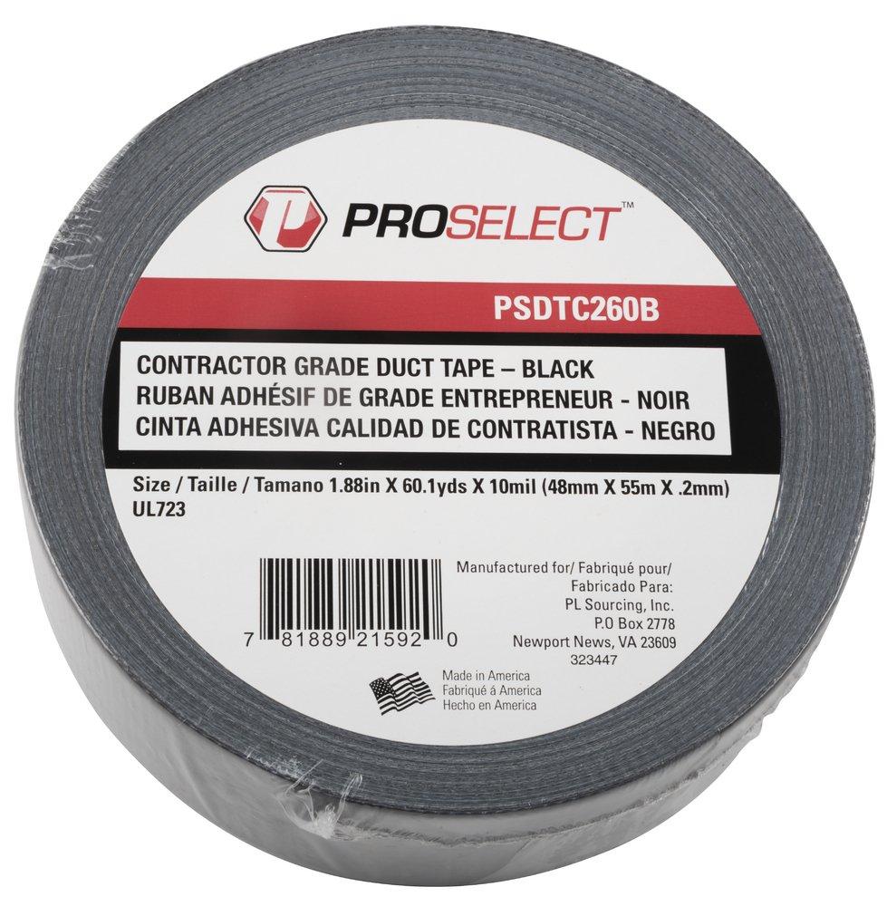 Sealant Pack (PTFE Tape) - PROSELECT - 2 in. x 60 yd. Premium Grade Duct Tape in Black