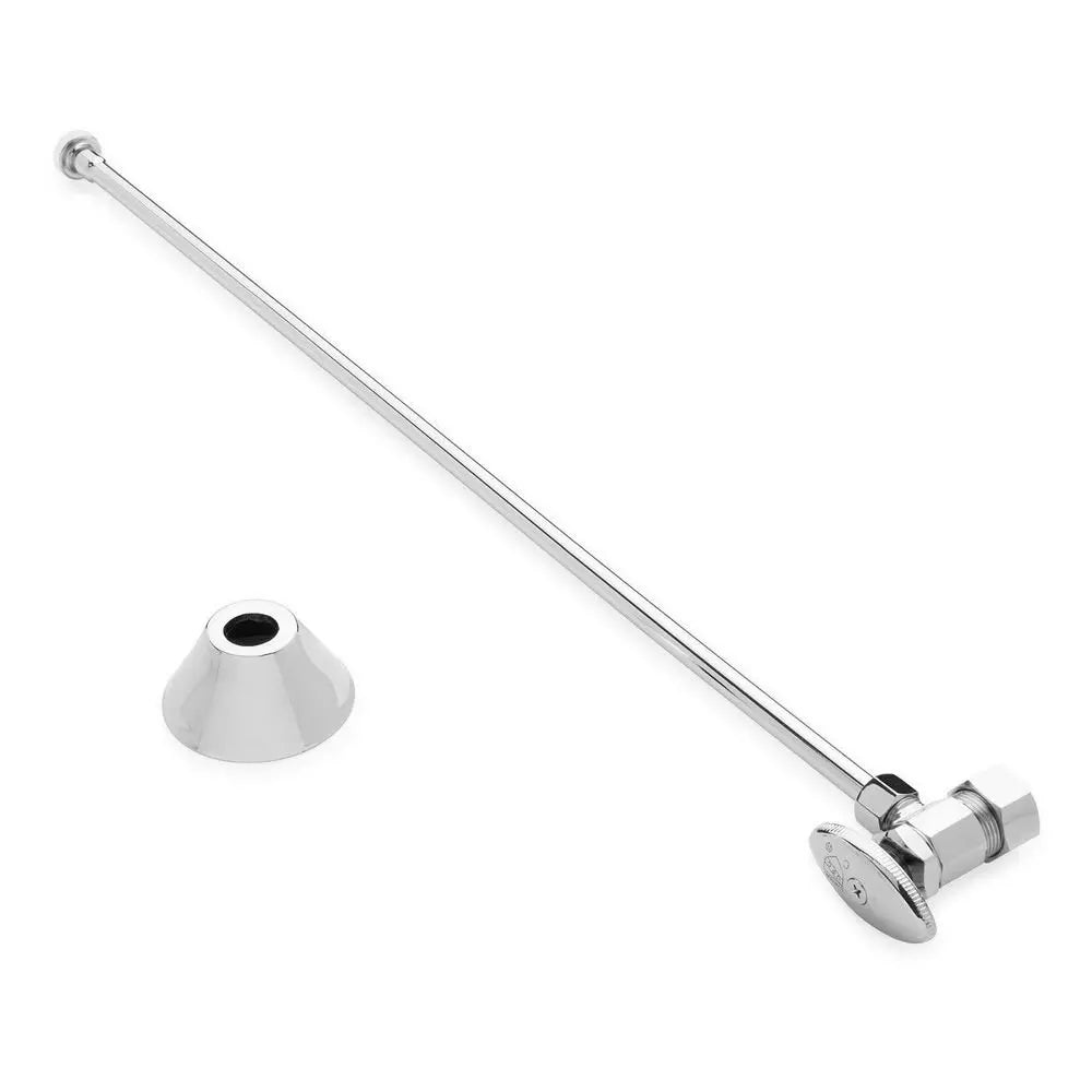 Signature Hardware 5/8 x 3/8 x 20 in. Angle Supply Kit for Toilets in Chrome