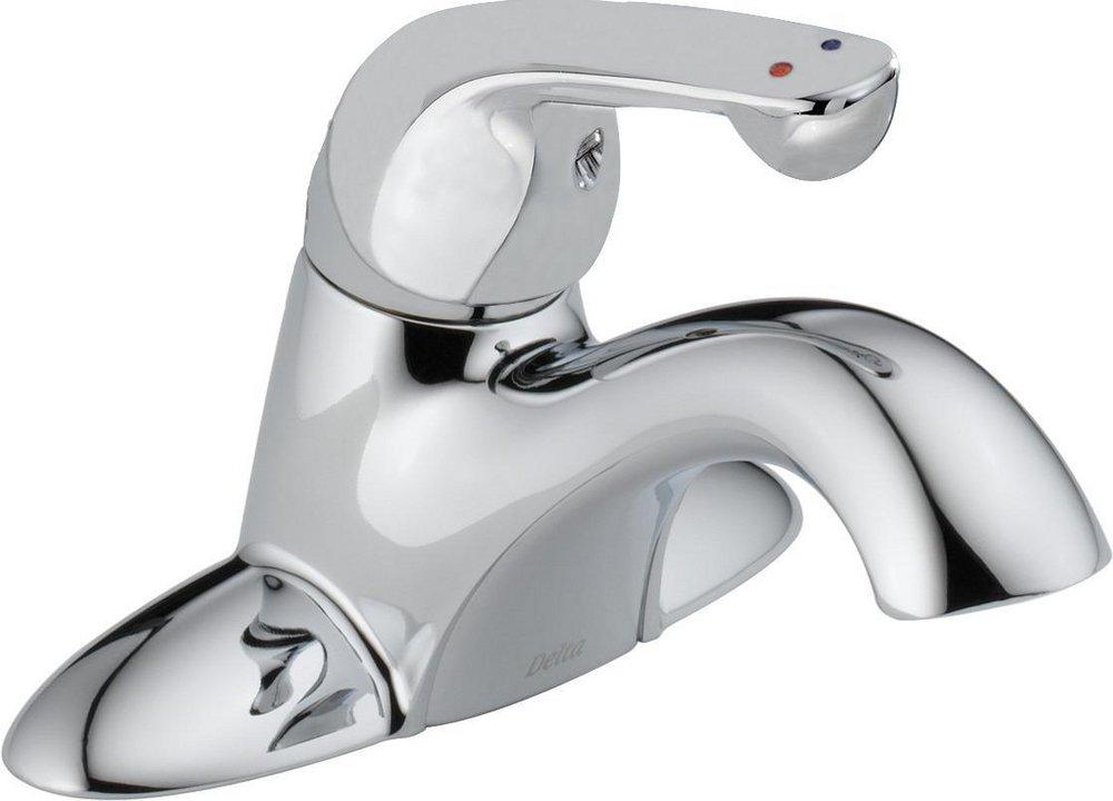 Bathroom Faucet - DELTA FAUCET CO - Single Handle Centerset Bathroom Sink Faucet in Chrome