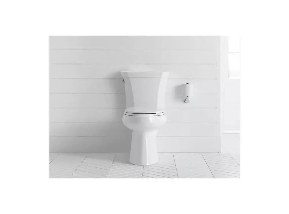 KOHLER Brevia Quick-Release Elongated Closed Front Toilet Seat in White