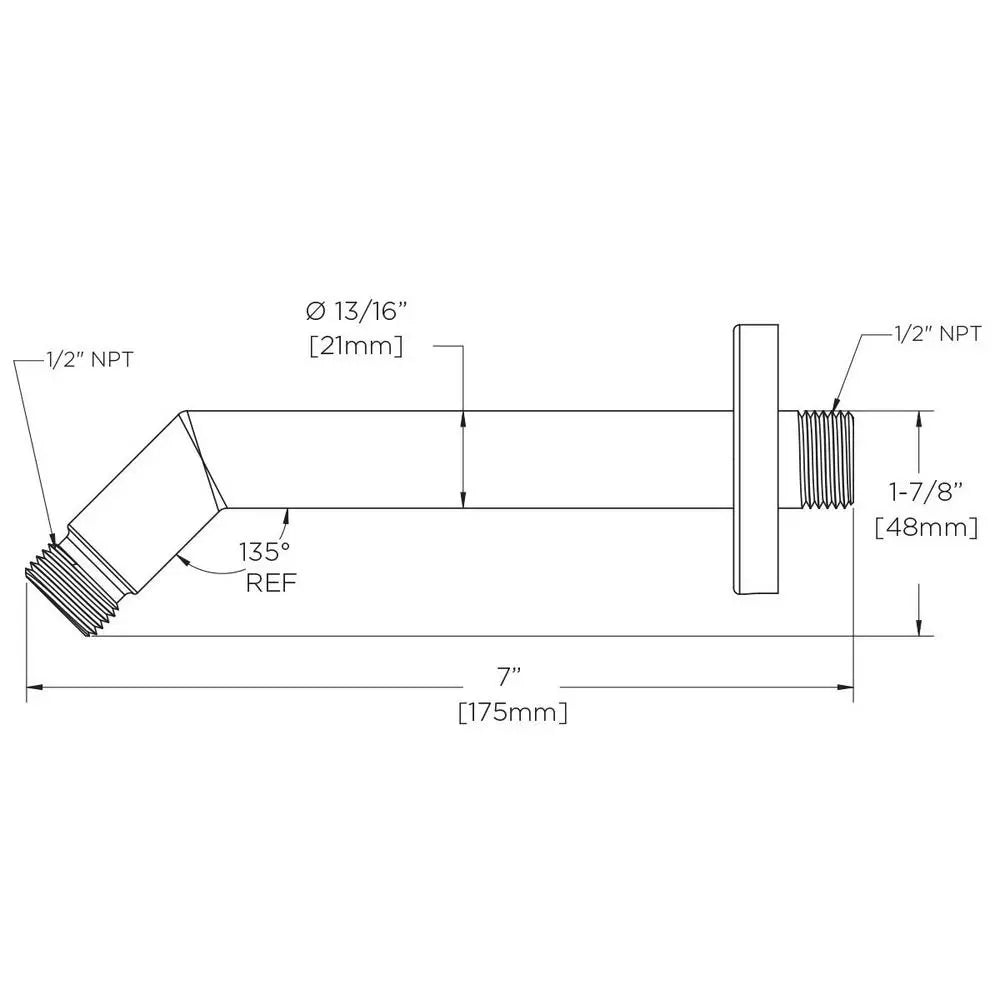 Speakman Neo 7 in. Shower Arm and Flange Brushed Nickel