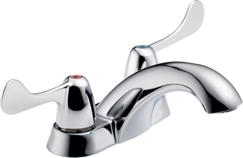 Bathroom Faucet - DELTA FAUCET CO - Two Handle Centerset Bathroom Sink Faucet in Chrome