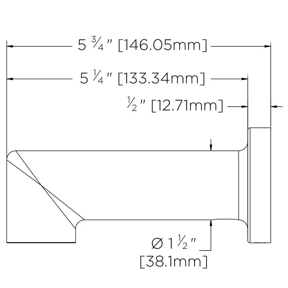 Speakman Neo Non-Diverter Tub Spout in Brushed Nickel
