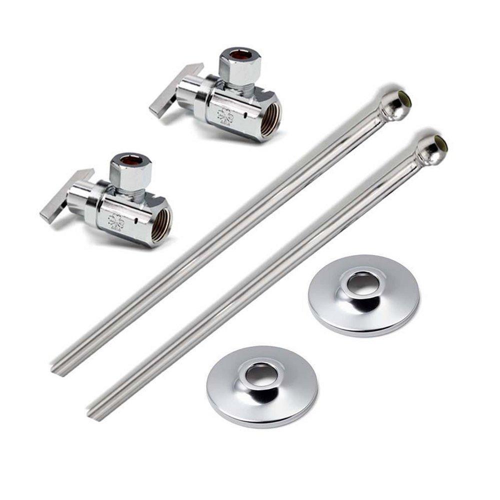 Toilet Supply Line - MCGUIRE MANUFACTURING - Sink 3/8 x 2-1/4 in. Supply Kit in Chrome Plated