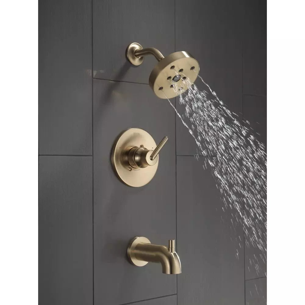 Delta Faucet Trinsic One Handle Single Function Bathtub & Shower Faucet in Brilliance Champagne Bronze (Trim O