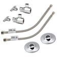 Sink Supply Lines (Pair) - MCGUIRE MANUFACTURING - 1/2 in x 3/8 in. x 16 in. Braided Stainless Sink Flexible Water Connector