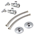 Sink Supply Lines (Pair) - MCGUIRE MANUFACTURING - 1/2 in x 3/8 in. x 12 in. Braided Stainless Sink Flexible Water Connector