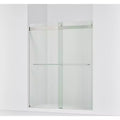 KOHLER Levity 74 x 60-1/4 x 59-5/8 in. Frameless Sliding Shower Door with Crystal Clear Glass in Matte Nickel
