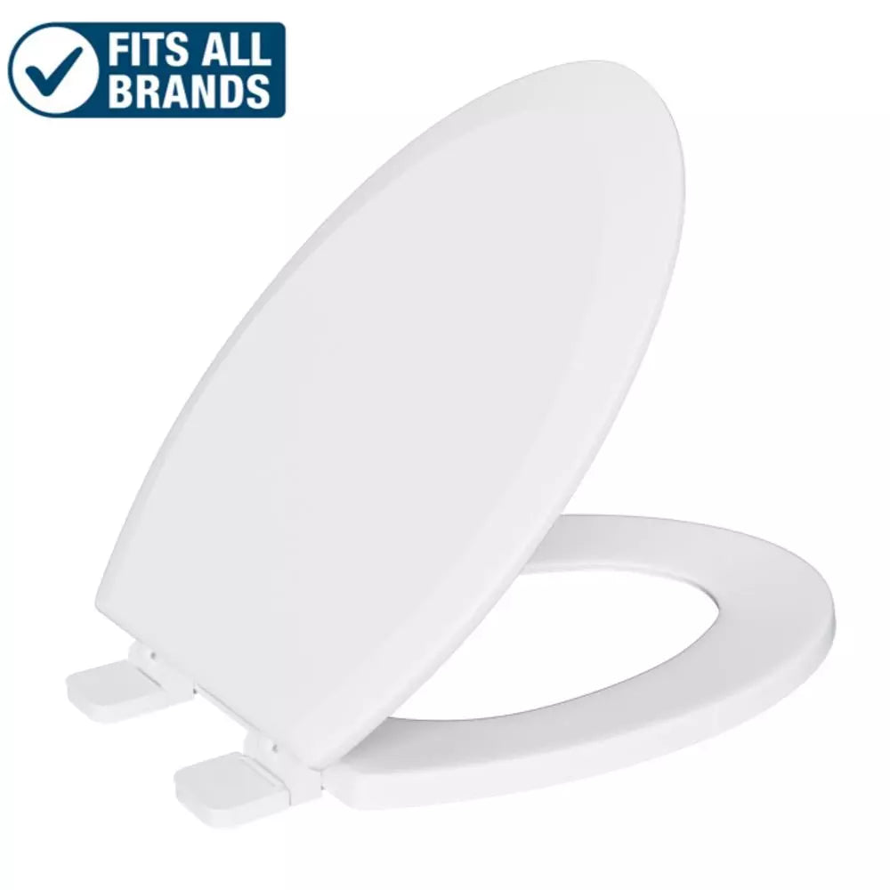 PROFLO Greenwood Elongated Closed Front Toilet Seat with Cover in White