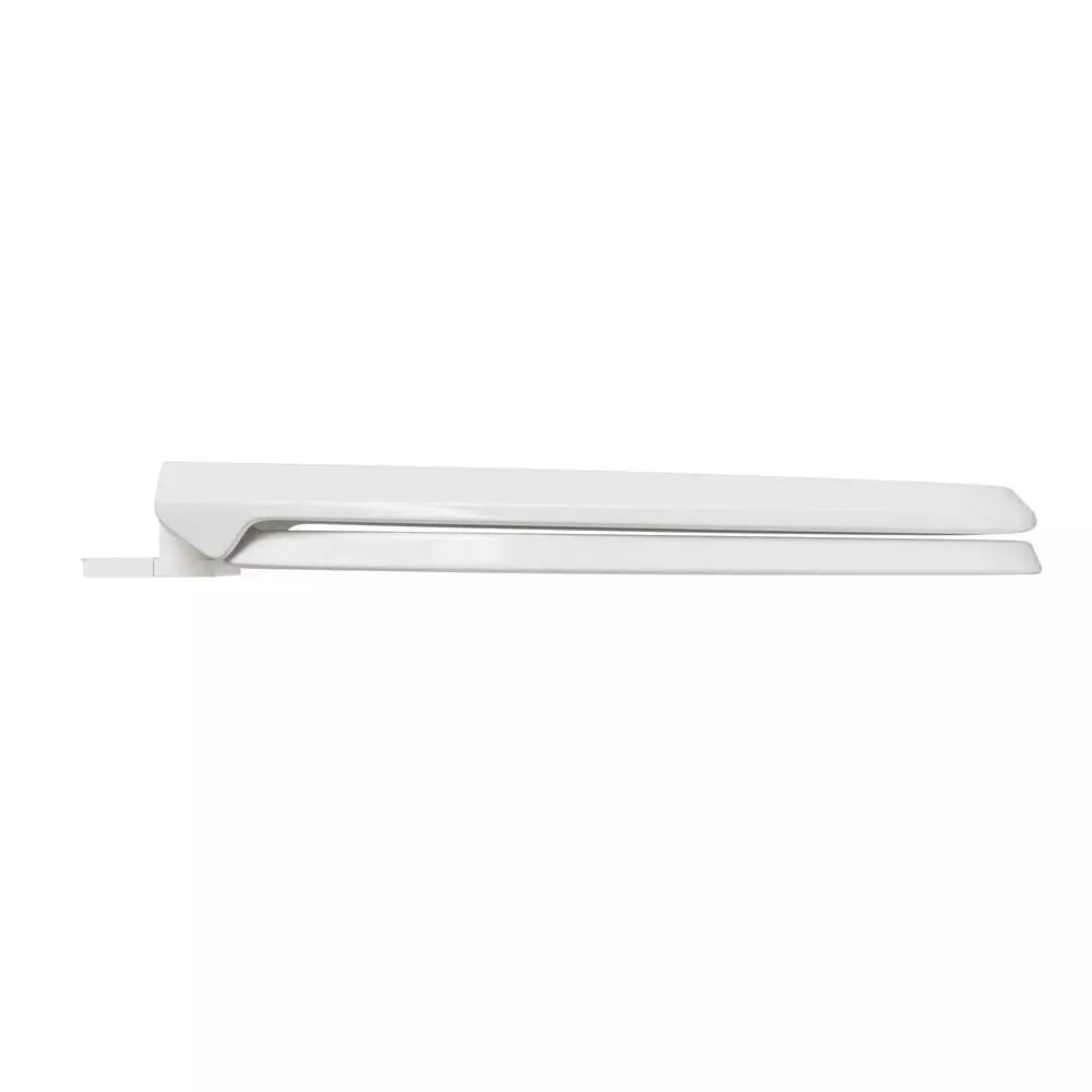 PROFLO Camas Elongated Easy Clean Closed Front Heavy Duty Plastic Toilet Seat with Cover in White