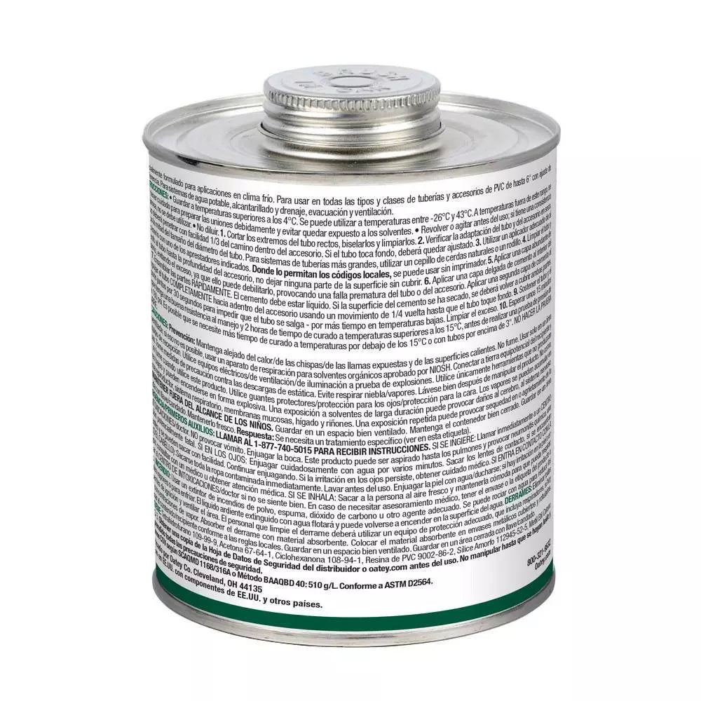 Oatey 32 oz. All-Weather Fast Set Clear PVC Pipe Cement
