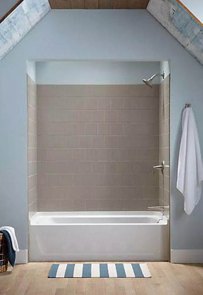 Sterling Ensemble 60 x 30 in. Soaker Alcove Bathtub with Left Drain in White