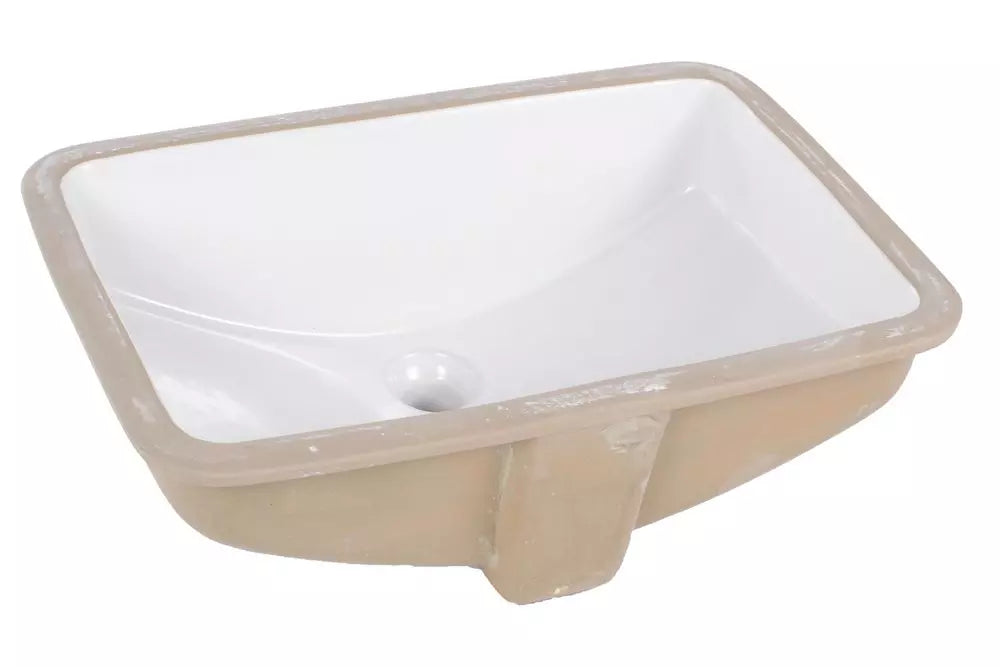 PROFLO Norris 21 in. Undermount Rectangular Vitreous China Bathroom Sink in White