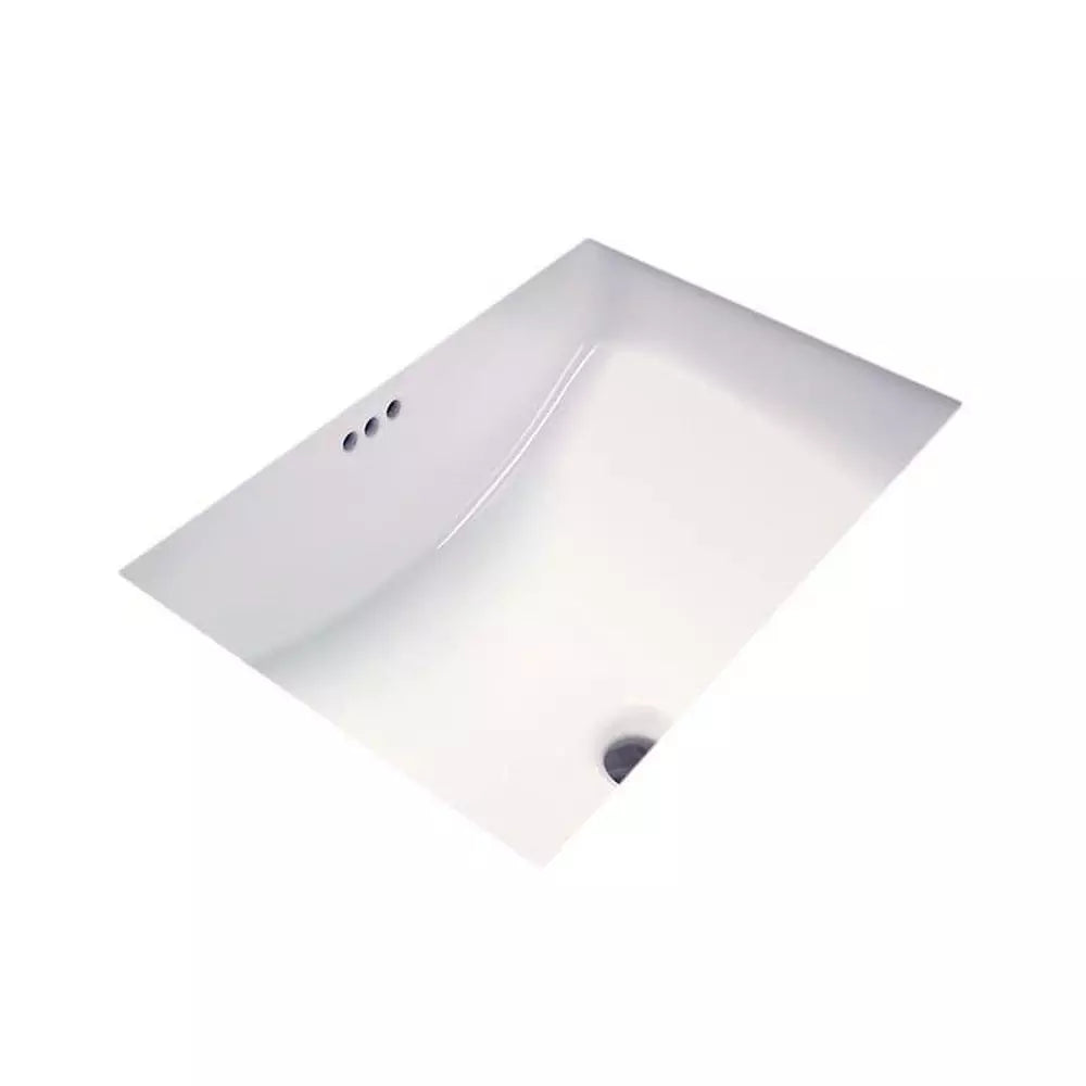 PROFLO Norris 21 in. Undermount Rectangular Vitreous China Bathroom Sink in White