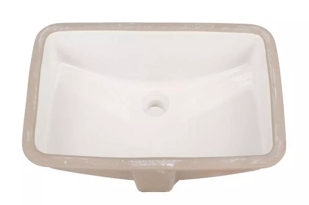 PROFLO Norris 21 in. Undermount Rectangular Vitreous China Bathroom Sink in White