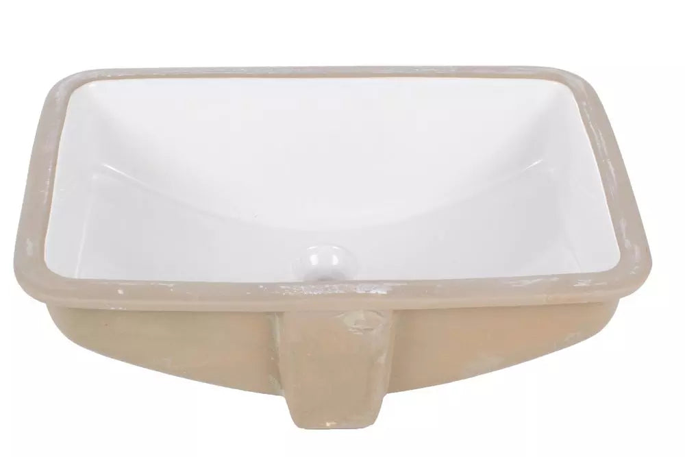 PROFLO Norris 21 in. Undermount Rectangular Vitreous China Bathroom Sink in White