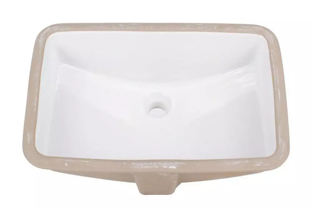 PROFLO Norris 21 in. Undermount Rectangular Vitreous China Bathroom Sink in White