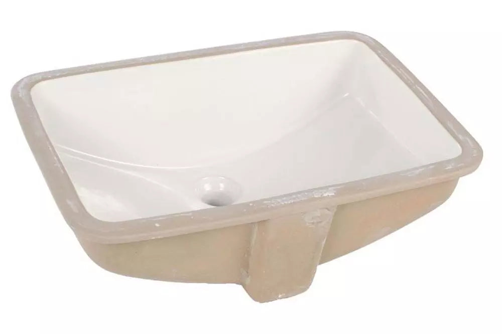 PROFLO Norris 21 in. Undermount Rectangular Vitreous China Bathroom Sink in White
