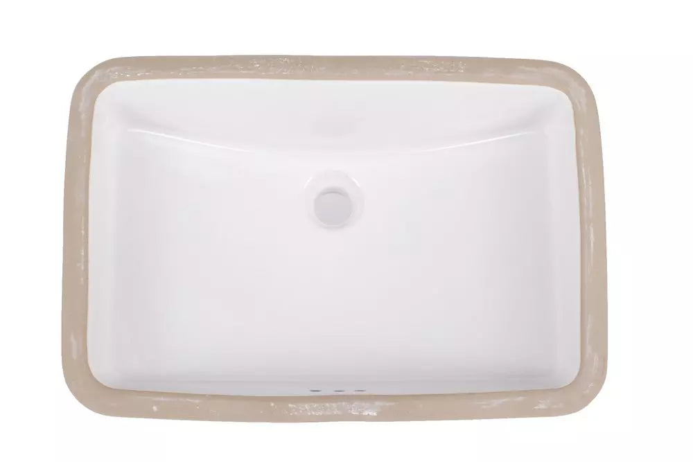 PROFLO Norris 21 in. Undermount Rectangular Vitreous China Bathroom Sink in White
