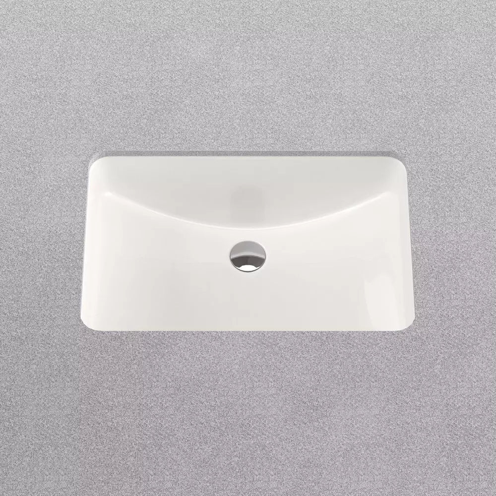 PROFLO Norris 21 in. Undermount Rectangular Vitreous China Bathroom Sink in White