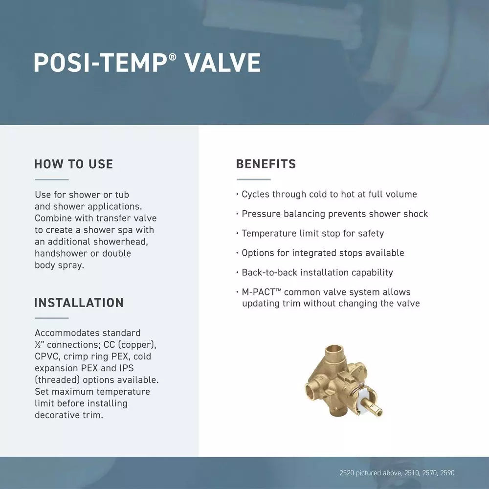 Tub Spout - MOEN INC - Single Handle Pressure Balancing Valve Trim in Brushed Nickel
