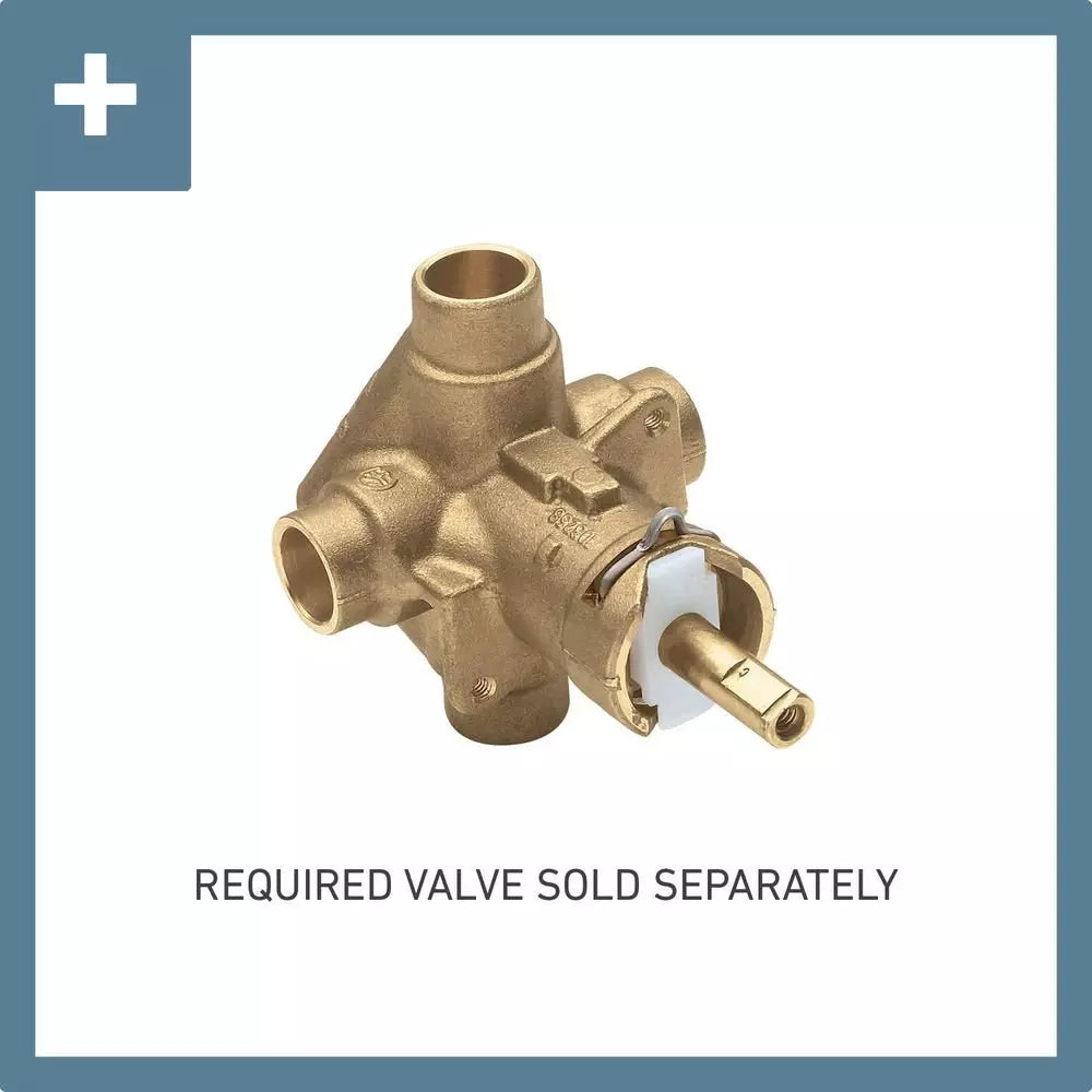 Tub Spout - MOEN INC - Single Handle Pressure Balancing Valve Trim in Brushed Nickel