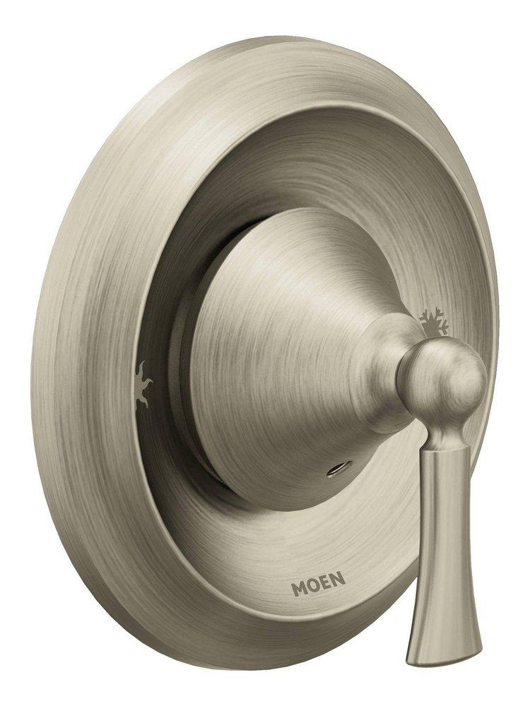 Tub Spout - MOEN INC - Single Handle Pressure Balancing Valve Trim in Brushed Nickel