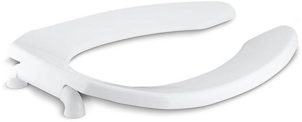 Toilet Seat - KOHLER CO - Elongated Open Front Toilet Seat in White with Antimicrobial Agent