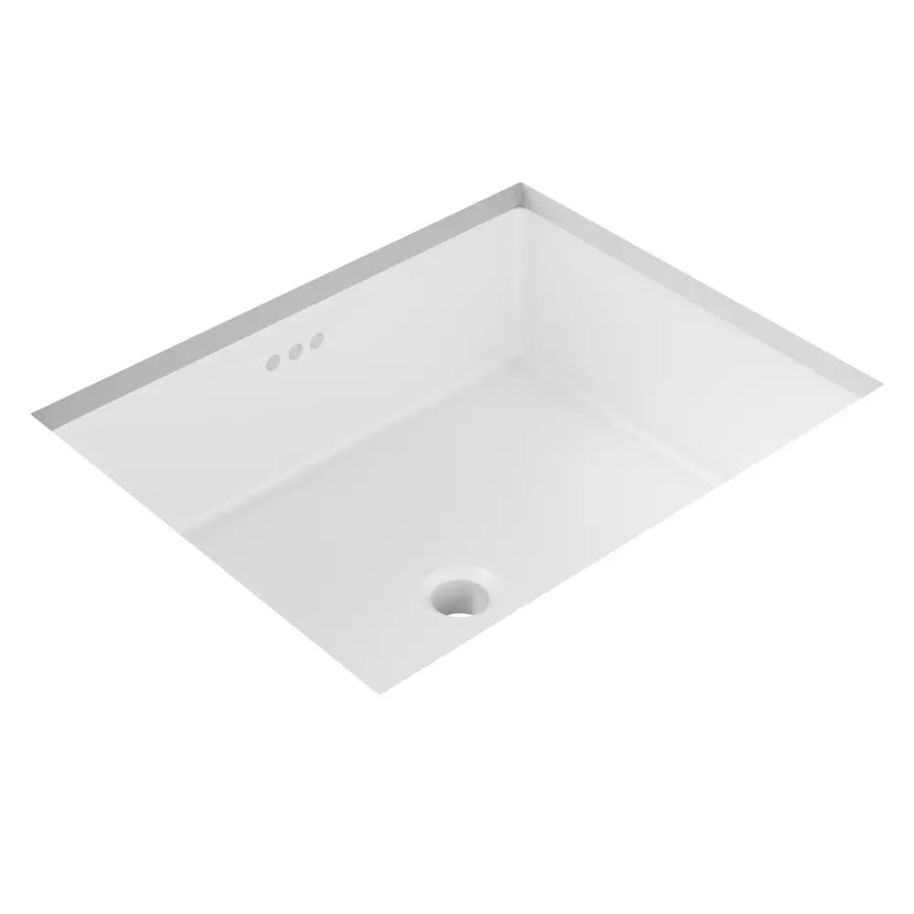 PROFLO Stedman 19-7/8 in. Undermount Rectangular Vitreous China Bathroom Sink in White