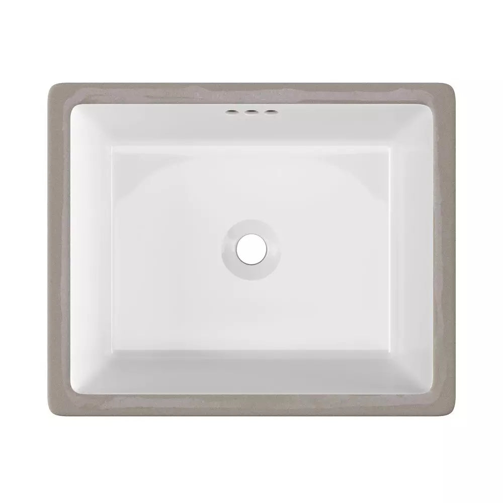 PROFLO Stedman 19-7/8 in. Undermount Rectangular Vitreous China Bathroom Sink in White