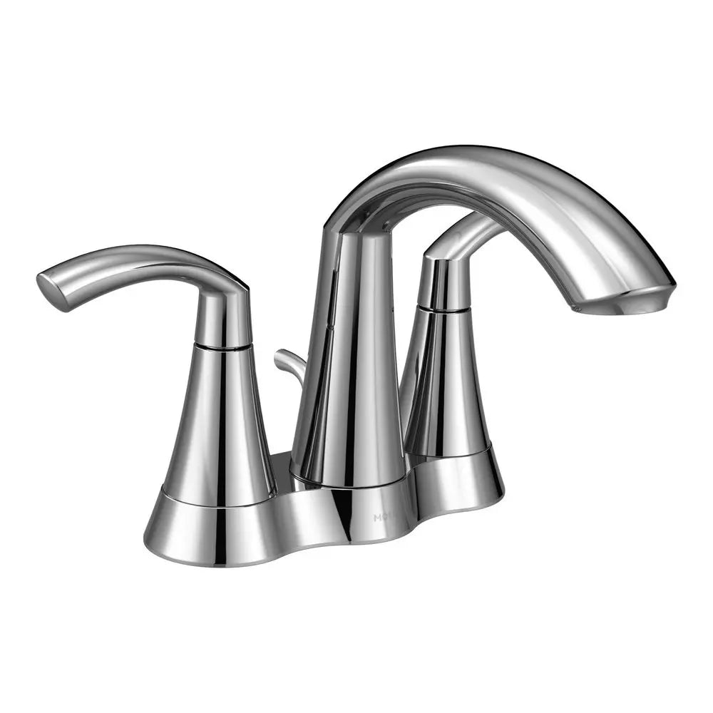 Moen Glyde Two Handle Centerset Bathroom Sink Faucet in Chrome
