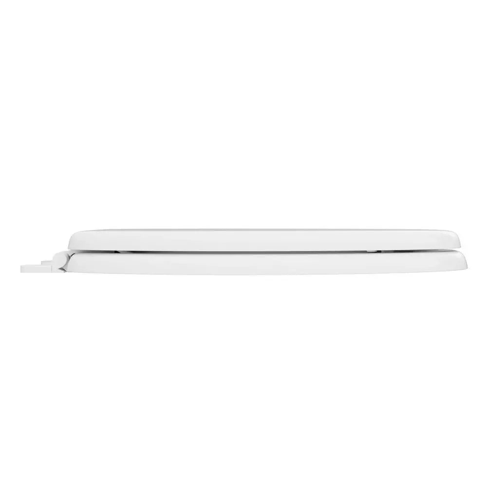 PROFLO Elmore Wood Elongated Closed Front Toilet Seat in White