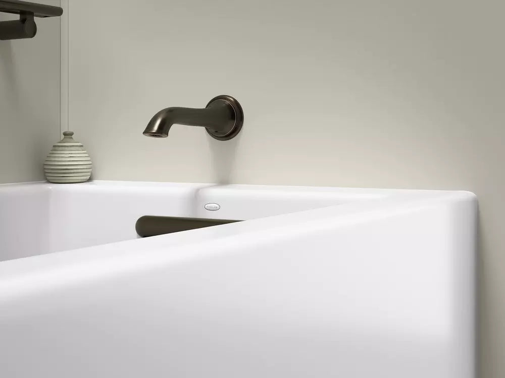 KOHLER Underscore 60 in. x 30 in. Soaker Alcove Bathtub with Right Drain in White