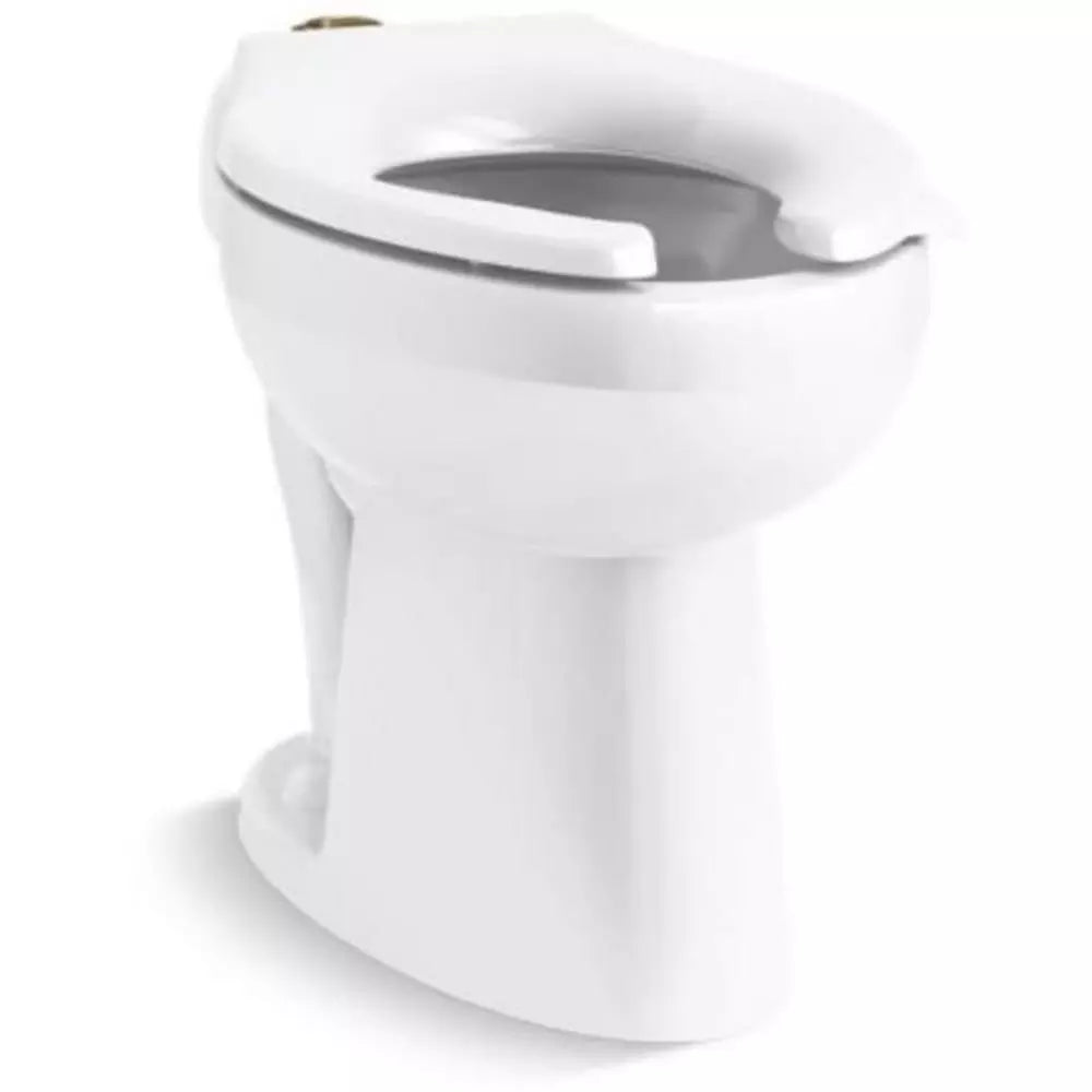 KOHLER Highcliff Elongated Floor Mount Toilet Bowl with Top Spud in White