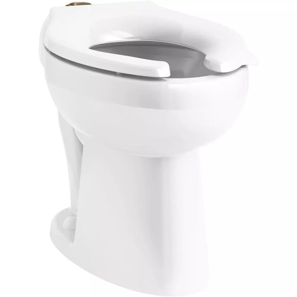 KOHLER Highcliff Elongated Floor Mount Toilet Bowl with Top Spud in White