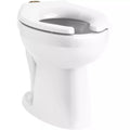 KOHLER Highcliff Elongated Floor Mount Toilet Bowl with Top Spud in White