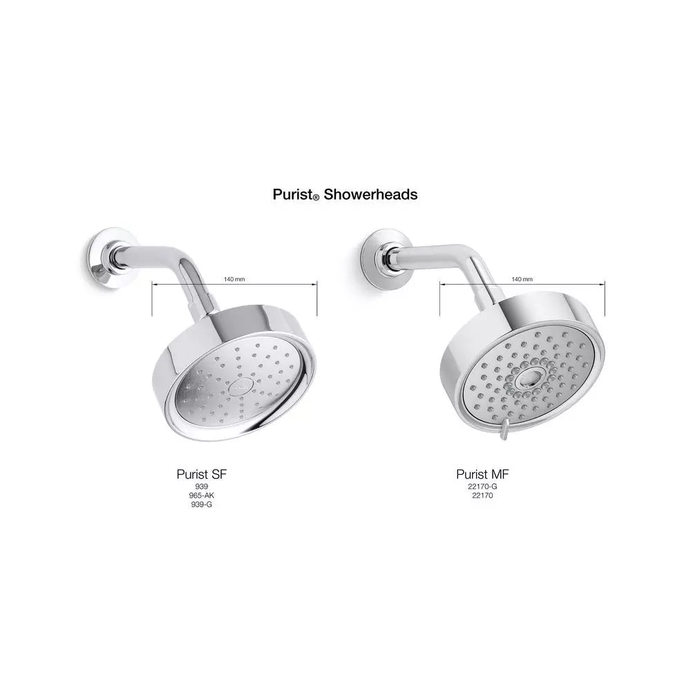 KOHLER Purist Single Function Showerhead in Polished Chrome