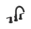 Delta Faucet Trinsic Two Handle Widespread Bathroom Sink Faucet in Matte Black