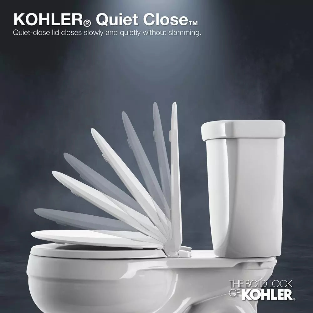 Toilet Seat - KOHLER Brevia™ Quiet-Close™ Elongated Closed Front Toilet Seat with Cover