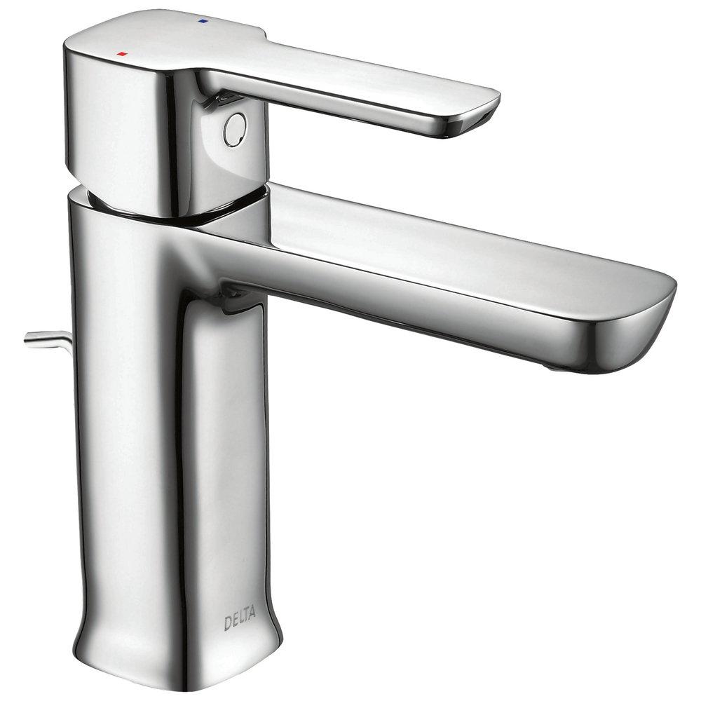 Bathroom Faucet - DELTA FAUCET CO - Single Handle Monoblock Bathroom Sink Faucet in Chrome