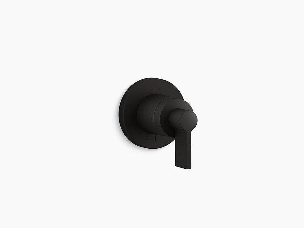 Tub Spout - KOHLER CO - Single Handle Volume Control Valve Trim in Matte Black