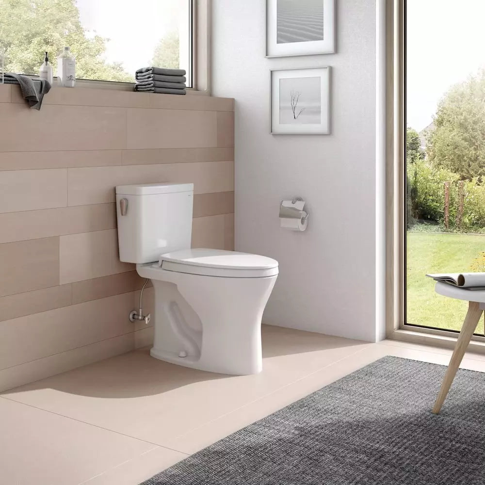 TOTO SoftClose Elongated Closed Front with Cover Toilet Seat in Cotton