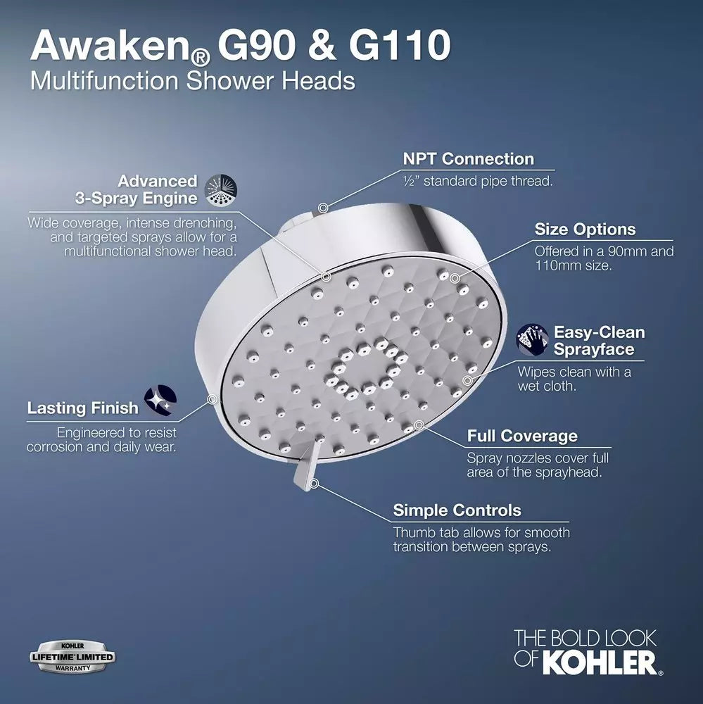 Shower Head - KOHLER Awaken® Multi Function Showerhead