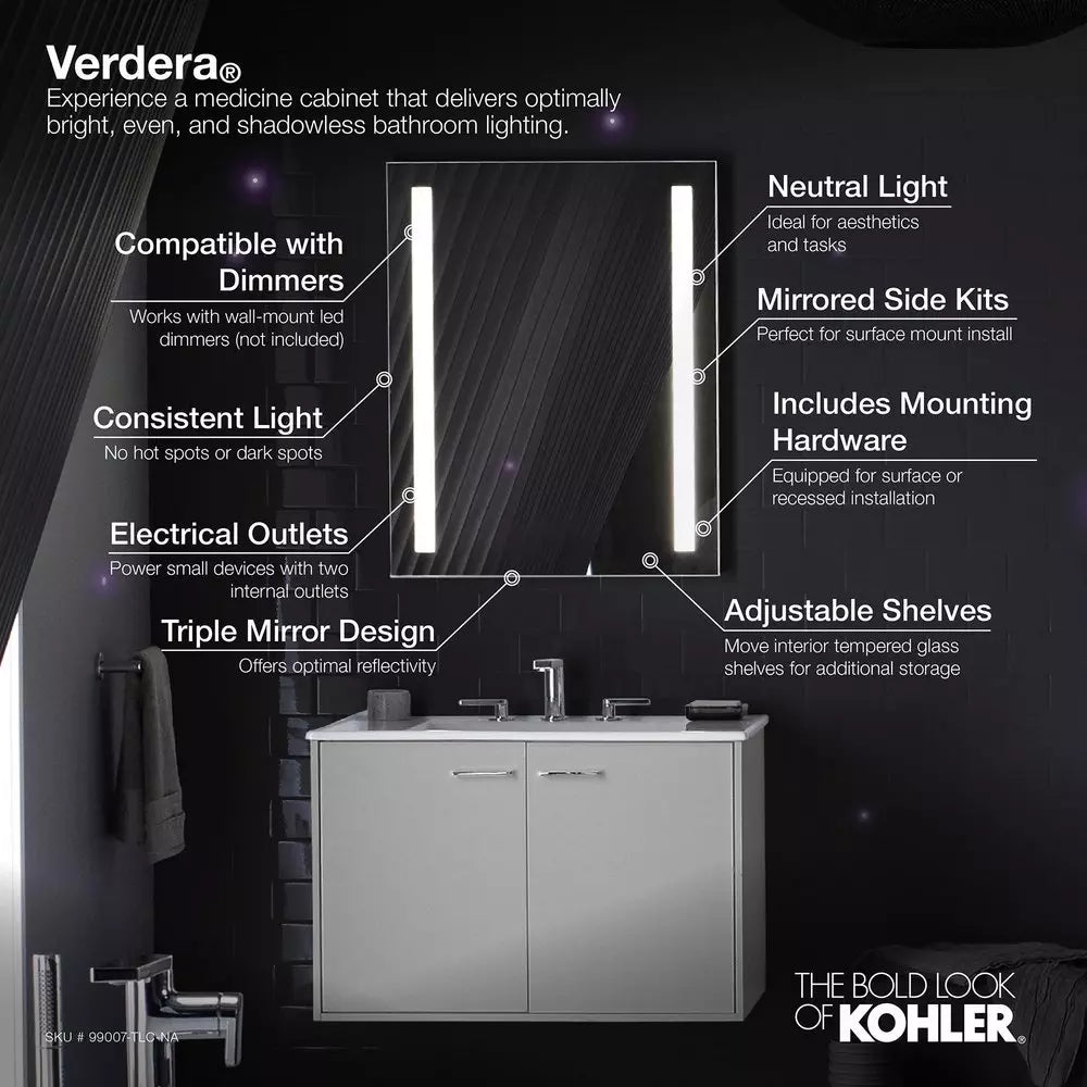 KOHLER Verdera 24 x 30 in. Wall Mount Medicine Cabinet