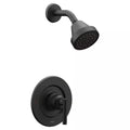 Moen Gibson One Handle Single Function Shower Faucet in Matte Black (Trim Only)