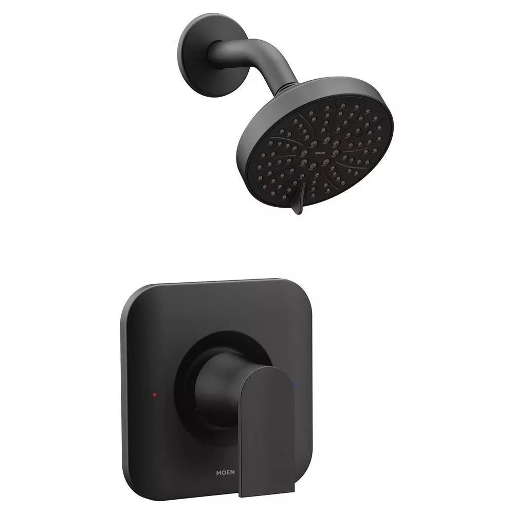 Moen Genta Single Handle Multi Function Shower Faucet in Matte Black (Trim Only)