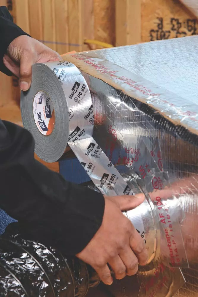Sealant Pack (PTFE Tape) - SHURTAPE TECHNOLOGIES LLC - 2 in. x 60 yd. Silver UL 181B-FX Printed Cloth Duct Tape